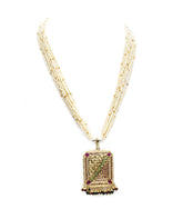Simmi Jadau Multicolor Stone Pendant Set - The Pashm